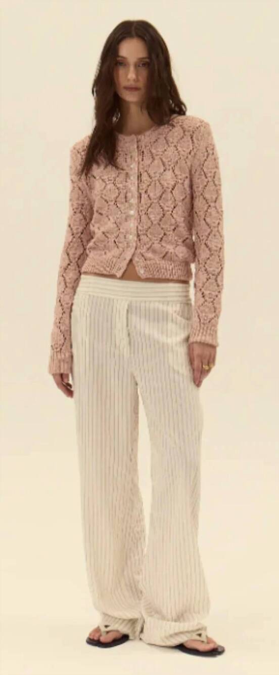 NEW DELUC santorini wide-leg pants in ecru